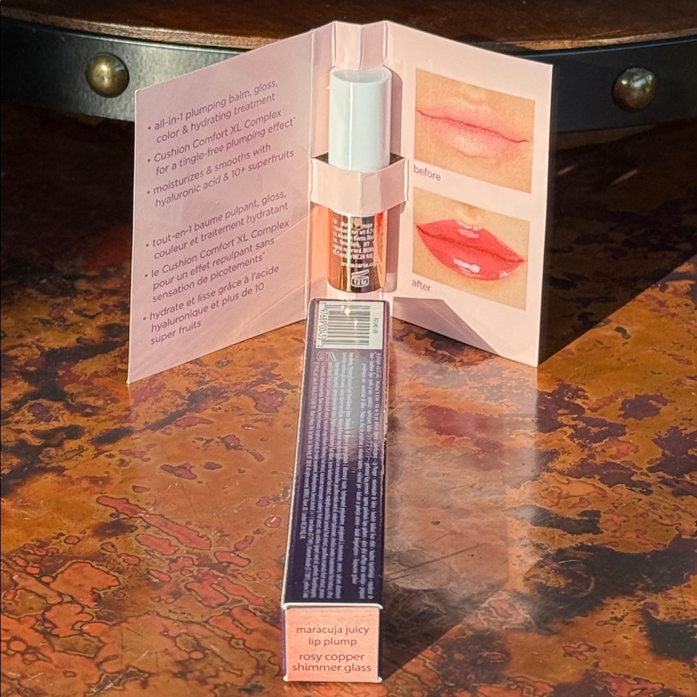 NEW Tarte Maracuja Juicy Lip Plump Rosy Copper Shimer Glass-Full & Primrose-Trvl - Picture 6 of 8